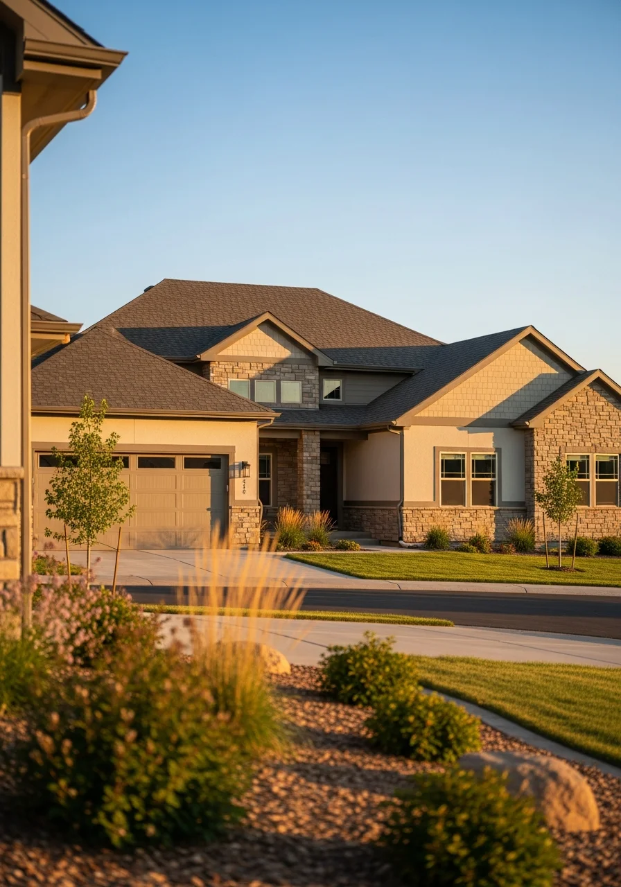 Castle Rock home exterior with contemporary architectural style and well-maintained property in newer neighborhood.
