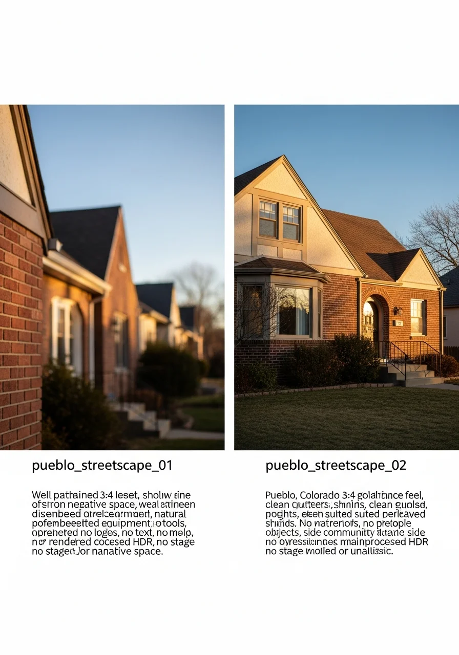 Pueblo home exterior showing regional architectural style and well-maintained property in community setting.